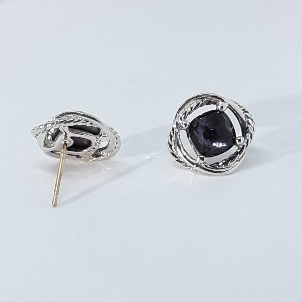 David Yurman black orchid infinity earrings